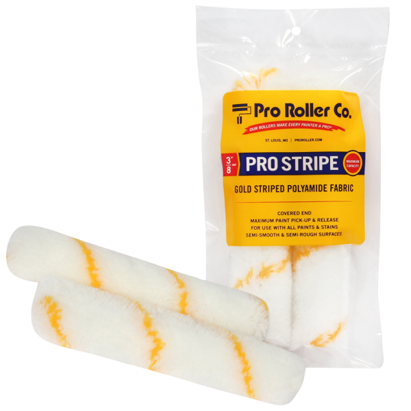 Gold Striped Polyamide Mini Roller 2 Pack